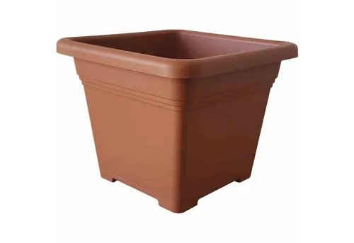 Siena Garden Pflanzkübel Topf QUADRO 40 x 40 x 31,5 cm, terracotta Quadratisches Kunststoffgefä