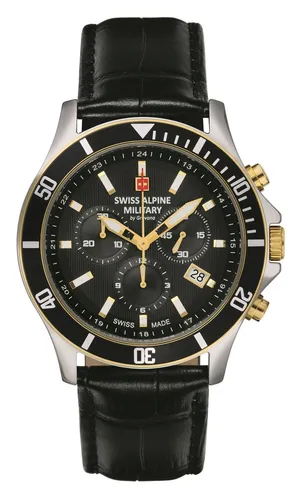 Swiss Alpine Military Herren Uhr Chronograph 7022.9547SAM - Armbanduhren für Herren mit präzisem Quarzwerk, Datumsanzeige und Stoppfunktion – ideal für den aktiven Lifestyle und stilvolle Anlässe.