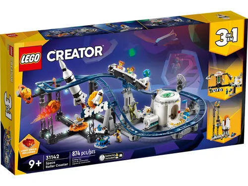 LEGO® LEGO® Creator 31142 Weltraum-Achterbahn Konstruktionsspielsteine, (874 St)