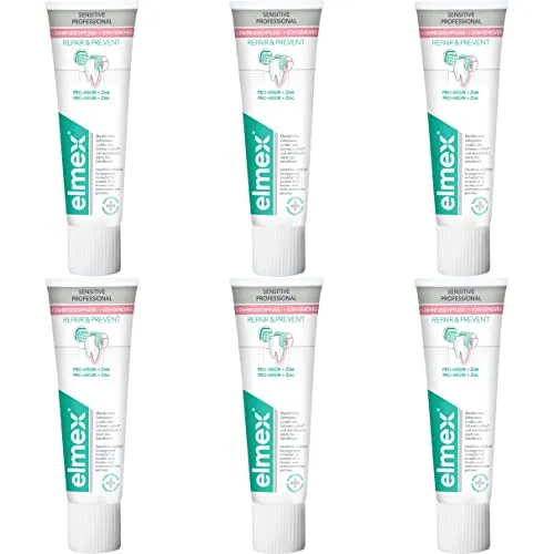 ELMEX 6er Pack Elmex Zahnpasta Sensitive Professional Repair Prevent 75 ml