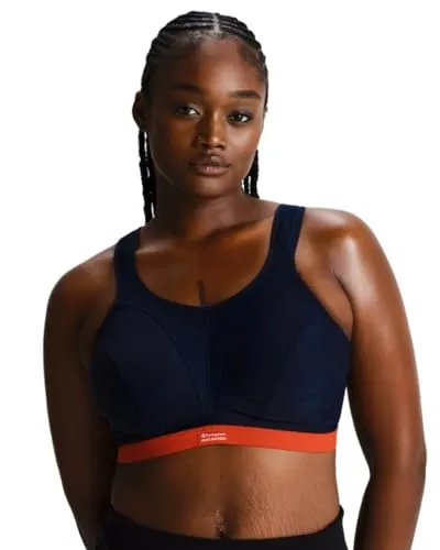 Shock Absorber D+ Sports Bra Marine Polyester G 75 Damen - Funktionsunterwäsche – Optimaler Halt und Komfort für intensives Training, aus feuchtigkeitsableitendem Coolmax-Material gefertigt.