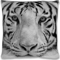 Bestlivings Kissenhülle Fotodruck 40 x 40 cm Tiger Grey Ohne Füllung