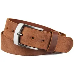 Frentree 3,8 cm Breiter Ledergürtel aus 100% Echtleder in braun von Frentree