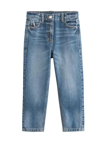 NEXT Mom-Jeans Mittelblau Denim 5 Jahre - Mädchen-Jeanshosen mit aktuellem Design aus England, perfekt für einen stylishen Look und bequemes Tragen.