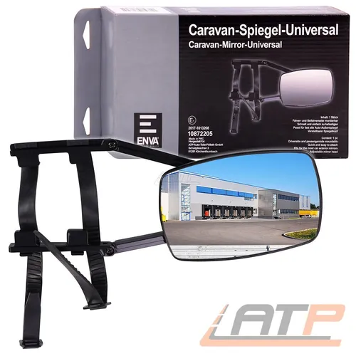 ENVA UNIVERSAL CARAVANSPIEGEL WOHNWAGENSPIEGEL AUFSETZSPIEGEL ZUSATZSPIEGEL