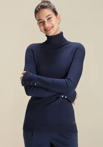 TAMARIS Rollkragenpullover für Damen, Gr. 40, blau von Tamaris