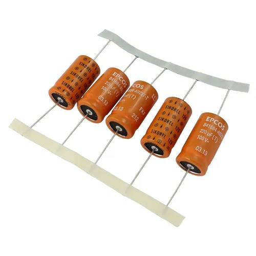 2x Elko Kondensator Axial 220µF 100V 125°C 16x30mm B41684A9227T9 220uF