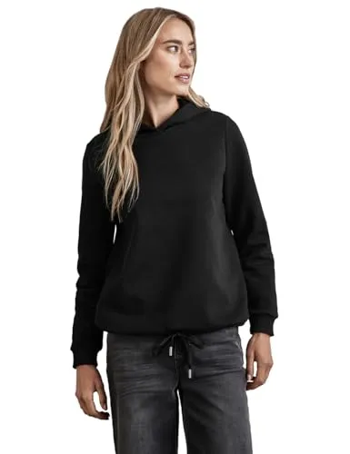 STREET ONE Damen A302976 Sweat Hoodie – Schwarz, 36 EU von Street One
