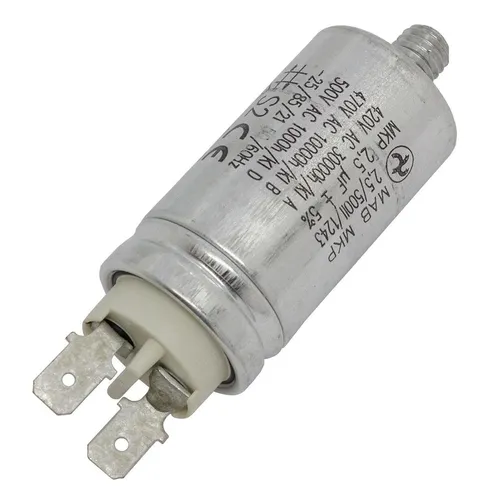 Anlaufkondensator Motorkondensator 2,5µF 450V 25x48mm Stecker 6,3x0,8mm Hydra MK
