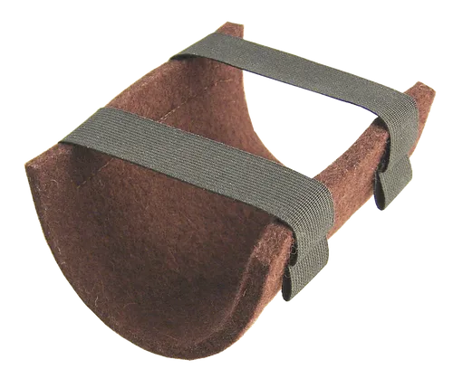Vorder-Schaftschoner aus Filz, kurz, braun in braun von em-naturreich