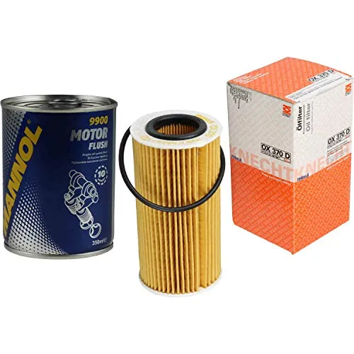 Original MAHLE/KNECHT Ölfilter OX 370D + SCT Motor Flush Motorspülung