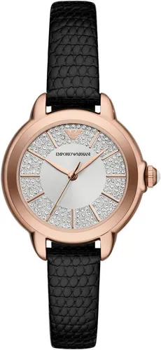 Emporio Armani Damenarmbanduhr, 32mm mit Quarzwerk - Elegante 32-mm-Damenarmbanduhr mit Edelstahlgehäuse, wasserfest bis 50m und stilvollem Design – perfekt für jeden Anlass.