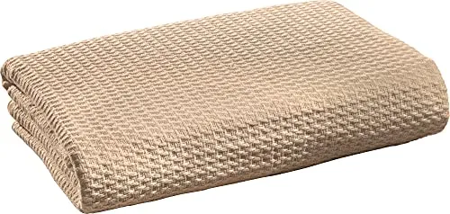 Erwin Müller Sommerdecke, Baumwolldecke beige Größe 100x150 cm - luftig-leicht, weiche Qualität, sehr angenehm - 100% Baumwolle