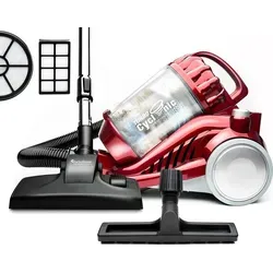 TurboTronic Staubsauger ohne Beutel - beutelloser Bodenstaubsauger mit 22 kPa Saugkraft, ultra leise und ideal für Allergiker