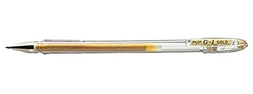 Pilot G1 Gelschreiber 0,7 mm F 12 Stück golden - Gelschreiber Set mit 12 schlanken Stiften, 0,7 mm Spitze für gleichmäßiges, klares Schreiben und nachfüllbar – ideal für Schule und Büro.