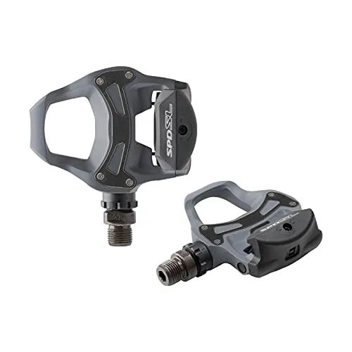 Shimano PD-R550 Schwarz Rennrad Pedale - Einseitige SPD-SL Racing Pedale aus robustem Stahl und Kunststoff, ideal für Rennradfahrer. Genießen Sie eine sichere Bindung und effiziente Kraftübertragung auf der Straße.