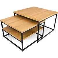 holz4home® 2er-Set Couchtisch aus Eiche - Couchtische - Stilvolles 2er-Set aus Eiche, ideal für jedes Wohnzimmer, vielseitig einsetzbar und besticht durch unschlagbares Preis-Leistungs-Verhältnis.