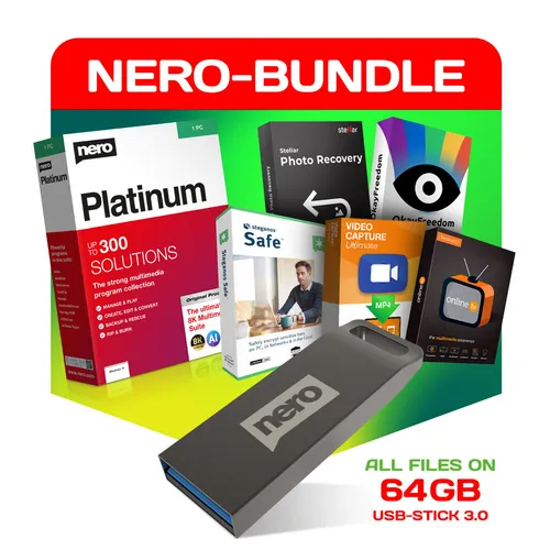 Nero Software Superbundle  Videobearbeitung Backup Medienverwaltung Brennen