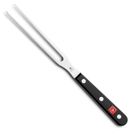 Wüsthof Gourmet Küchengabel 16 cm - Küchenmesser mit 16 cm Klinge, ideal zum Wenden und Servieren von Fleisch. Hergestellt in Solingen, bietet diese Gabel herausragende Qualität und Langlebigkeit für jeden Koch.