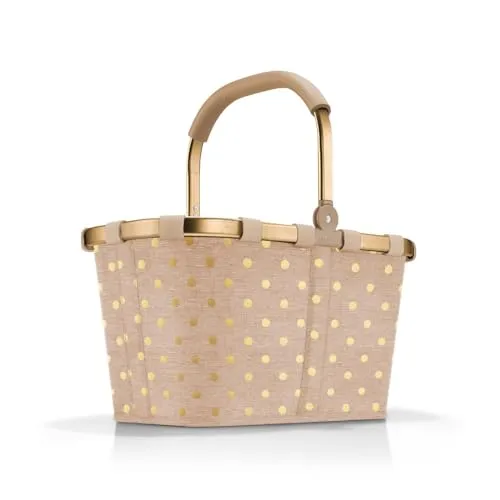 reisenthel carrybag frame metallic dots coffee in beige von reisenthel