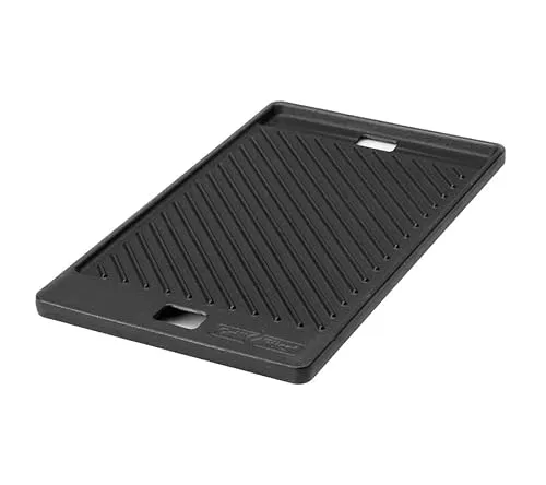 Grillfürst Universal Gusseisenplatte Grill 44,8 x 25,4 cm - massive Gusseisen Grillplatte mit großen Griffen, Gussplatte beidseitig verwendbar, geeignet für Rogue 365 (und Rogue 525 bis 2020)