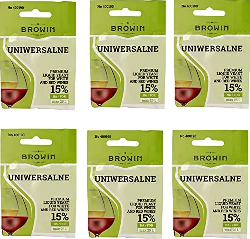 20ml Weinhefe Gärhefe - flüssig Hefe Reinzuchthefe Gärung Obstwein Hefe Universalhefe 6 x