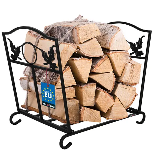 KOTARBAU® Faltbares Kaminholzregal aus pulverbeschichtetem Stahl - Kaminholzregale: Praktischer und eleganter Kaminholzständer, faltbar für einfachen Transport und platzsparende Lagerung, ideal für jeden Wohnraum.