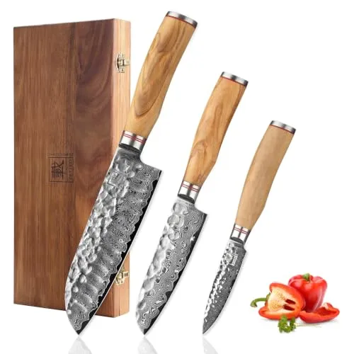 Zayiko Minami Premium Damastmesser-Set 3er