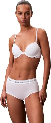 Calvin Klein Damen Demi-Cups BH Lightly Lined mit Logobund, Weiß (75B) - Schlichter und eleganter Calvin Klein Bügel-BH mit verstellbaren Trägern für optimale Anpassung. Die atmungsaktiven Demi-Push-up-Cups sorgen für eine betonte Silhouette und perfekten Halt – ideal für den Alltag.