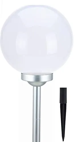 Spetebo LED Solar Leuchtkugel - Ø 30 cm - Lampen für den Garten, höhenverstellbar bis 63 cm und mit effizienter SMD LED für 8 Stunden warmweißes Licht.