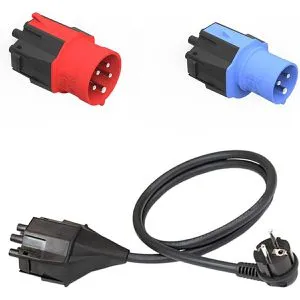 Steckeraufsatz Set Standard (EU) 16A 5Pol in blau von NRGkick