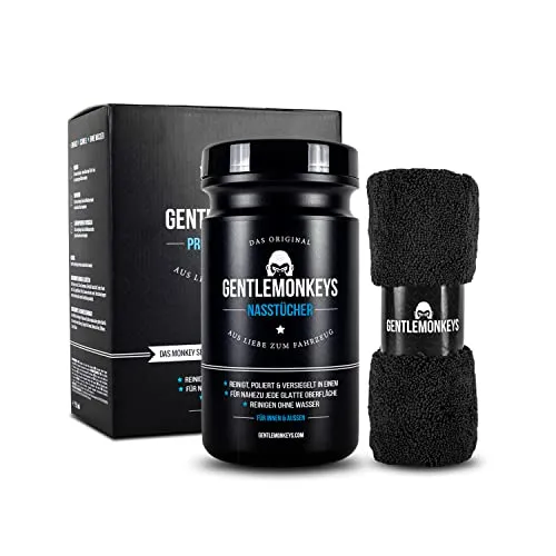 GentleMonkeys Reinigungstücher 45er Set - Reiniger & Entfettungsmittel für makellosen Fahrzeugglanz, ultraweich und fusselfrei für ein perfektes Finish.