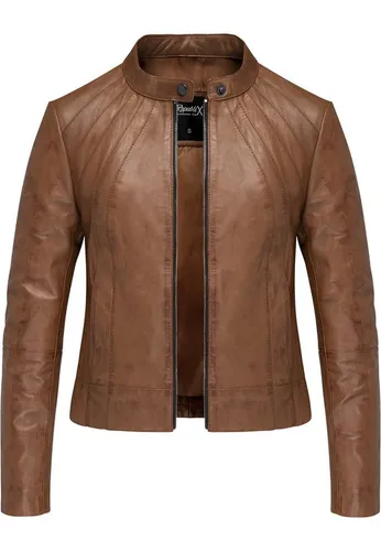 REPUBLIX Lederjacke WILLOW Echtleder Damen Biker Zipper Jacke