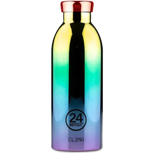 24Bottles Clima Bottle 500 ml Skybeau - Flachmänner: Elegante und nachhaltige Trinkflasche mit Flip Top, ideal für unterwegs. Hält Getränke lange kühl, perfekt für aktive Erwachsene.