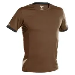 Nexus T-Shirt lehmbraun/anthrazit - Größe M - Arbeits- & Schutzkleidung mit reflektierenden Details, UV-Sonnenschutz (LSF 50+) und atmungsaktiven Mesheinsätzen für optimalen Tragekomfort und Sicherheit.