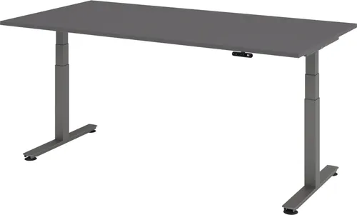bümö Xdsm Schreibtisch Graphit - Ergonomischer elektrischer Schreibtisch mit stufenlos einstellbarer Höhe von 63,5 bis 128,5 cm, ideal für flexibles Arbeiten im Home Office oder Büro.