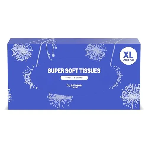 by Amazon Kosmetiktuchbox 3-lagig XL Packung, 160 Stück, 1er-Pack (Zuvor Our Essentials, gleiches Produkt)