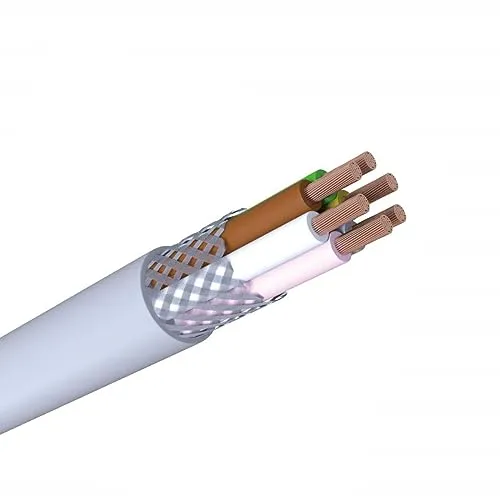 WITTKOWARE LiYCY 6x0,25mm² Elektronik-Steuerleitung mit Geflecht Abschirmung, Kupfer, Mantelfarbe grau, Kabellänge 100m