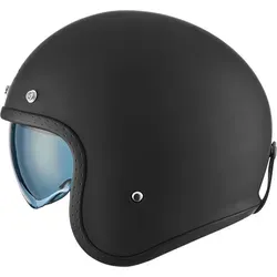 Apex JI100 Solid Jethelm - Matt-Schwarz, Größe L - Motorradhelm mit ECE 22.06 Zulassung, versenkbarem Visier und atmungsaktivem Innenfutter für optimalen Komfort und Sicherheit auf der Straße.