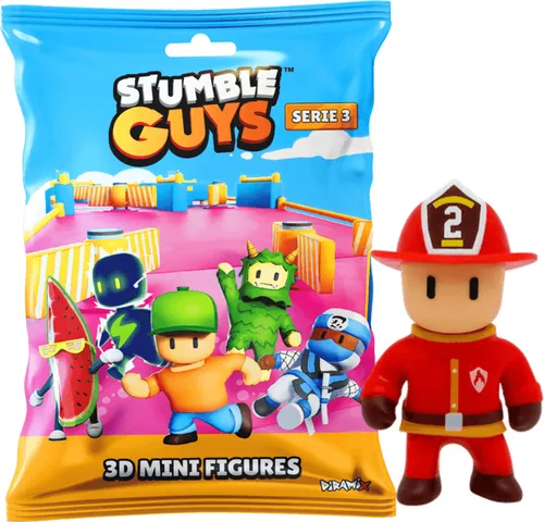 Stumble Guys 3D Sammelfiguren Serie 3 - Chrome Crystal - Figur 13. Fireman Torch