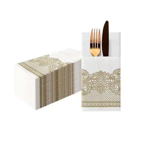 PAW Stoffähnliche Besteckservietten 1/8-Falz, 25 Stück in gold von PAW Decor Collection