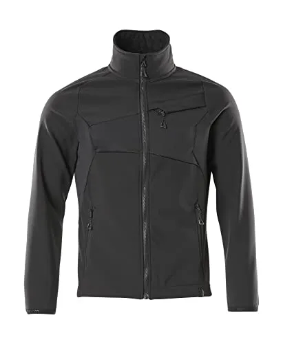 MASCOT® Soft Shell Jacke ACCELERATE Schwarz XS - Funktionsjacke mit atmungsaktivem 2-lagigem Soft Shell und Fleece-Innenseite, ideal für aktive Herren. Ausgestattet mit mehreren Taschen und Reflexeffekten für Sicherheit.