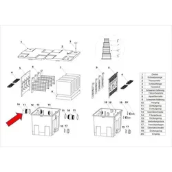 Ersatzteil 'auslass' Part 10 - Kammerfilter Cbf-350