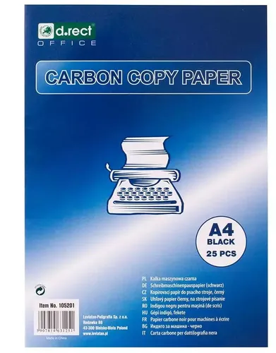 Kalka maszynowa czarna A4 a'25 D.RECT D.RECT 5907814631251