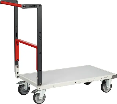 FIMM Plattformwagen mit umklappbarer Rückenlehne Ladefläche 850x495mm Tragkraft 250kg