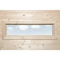 Weka Einzelfenster Natur B x H: 125 x 40 cm - Gartenhaus-Zubehör mit feststehendem Zusatzfenster, ideal für Gartenhäuser mit Wandstärke 21/28 mm, sorgt für mehr Licht und Atmosphäre.