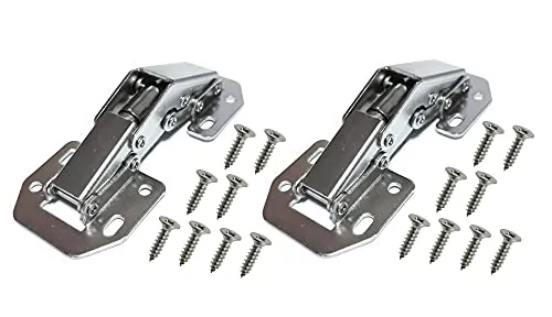 GAMOBIFER Türscharnier, Automatisch beim Öffnen und Schließen, Rostbeständig, Poliert, Modern, Stahlblech, Aufputzmontage, 2 Stück, 105 x 44 mm, 90° Öffnungswinkel, 16-19 mm Dicke