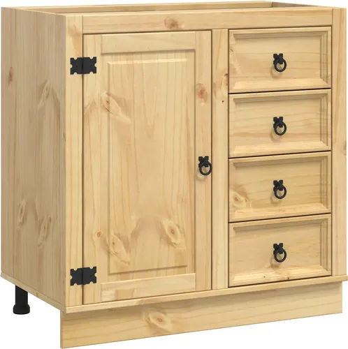 vidaXL Schrank SKI Honigbraun 80 x 46 x 81 cm aus Kiefernholz - Moderner Küchenschrank aus robustem Kiefernholz mit elegantem Design. Bietet reichlich Stauraum für Geschirr und Deko, ideal für ein aufgeräumtes Zuhause.