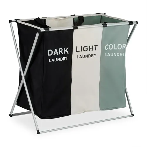 Wäschesammler Wäschesortierer Wäschetonne Dreckwäschekorb Wäschetrenner 3 Fächer