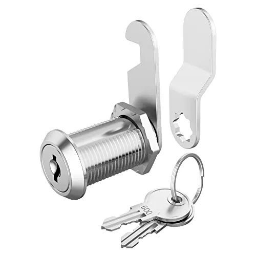 Schrankschlösser mit Schlüsseln, gleichschließendes Nockenschloss, sichere Schubladen-Briefkasten-Datei-Werkzeugkasten-RV-Fach-Ersatzschlösser, Zinklegierung (1 Pack 1-1/8 Zoll)